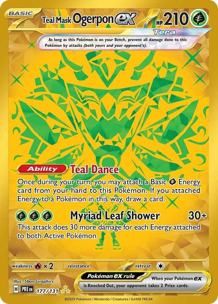 Teal Mask Ogerpon ex (177/131) [Scarlet & Violet: Prismatic Evolutions] | Clutch Gaming