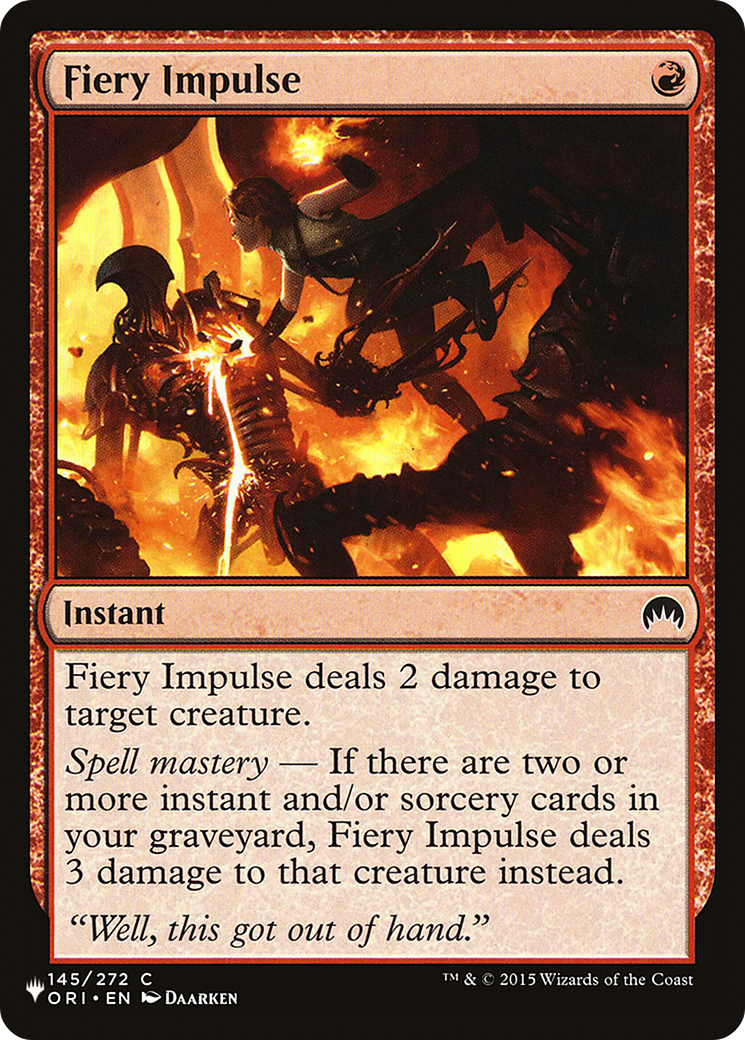 Fiery Impulse [The List Reprints] | Clutch Gaming