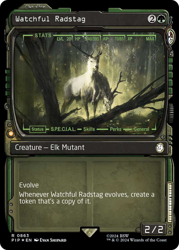 Watchful Radstag (Showcase) (Surge Foil) [Fallout] | Clutch Gaming