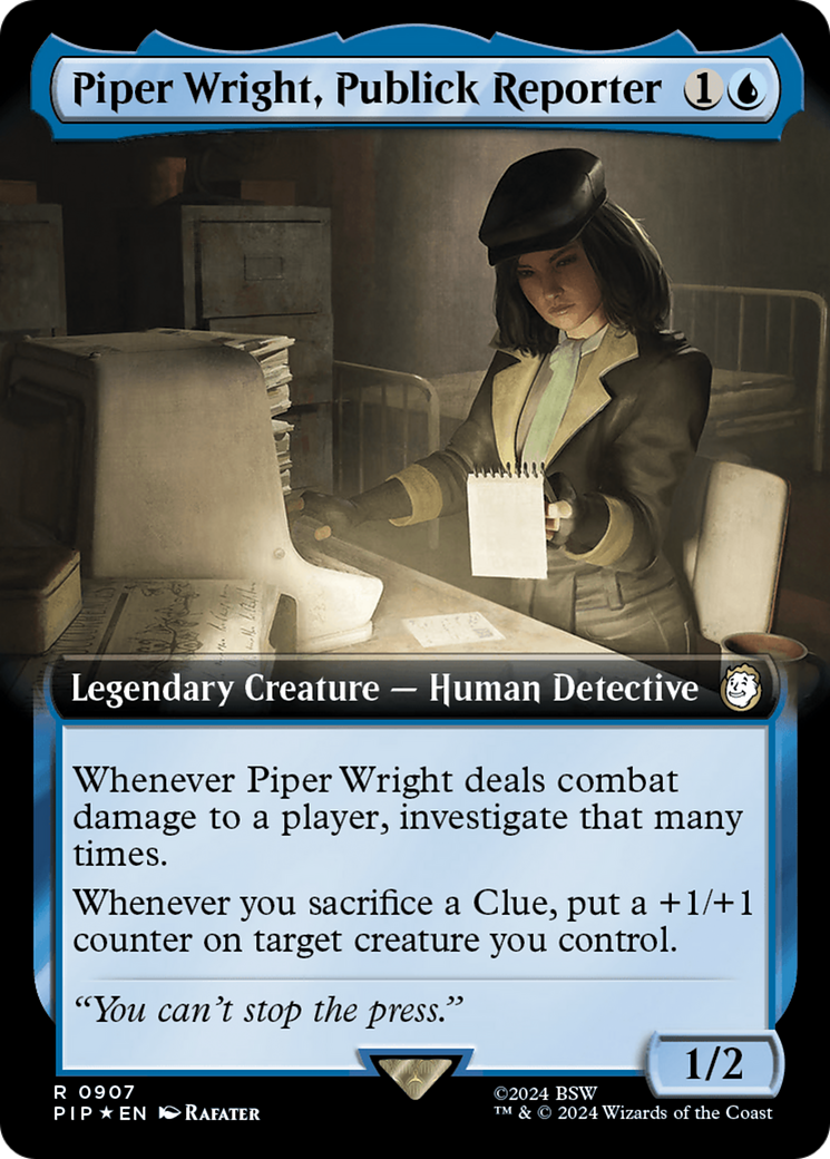 Piper Wright, Publick Reporter (Extended Art) (Surge Foil) [Fallout] | Clutch Gaming