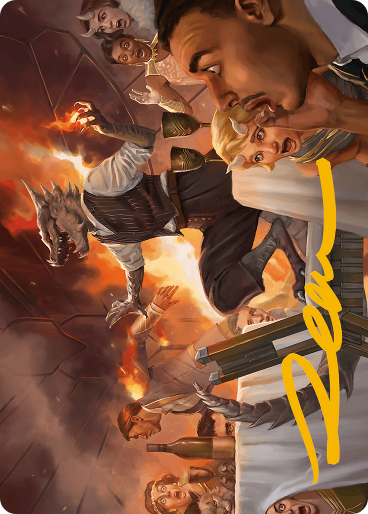 Party Thrasher Art Card (Gold-Stamped Signature) [Modern Horizons 3 Art Series] | Clutch Gaming