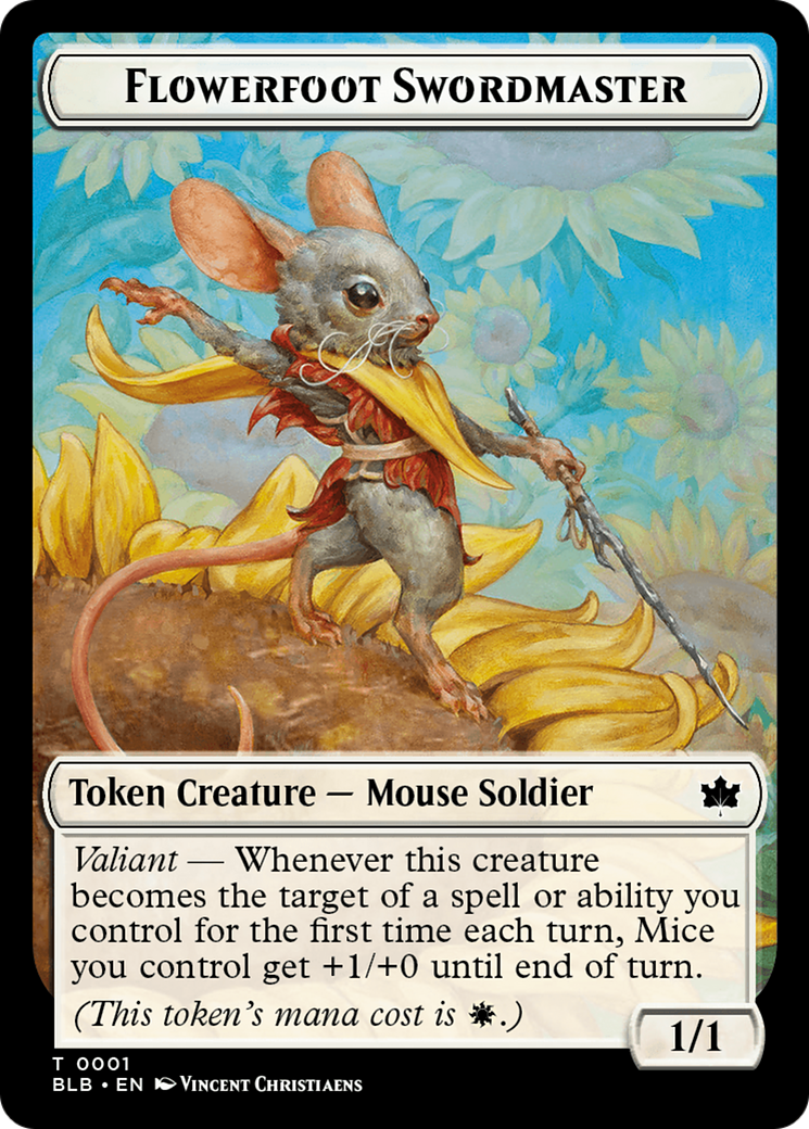 Rabbit // Flowerfoot Swordmaster Double-Sided Token [Bloomburrow Tokens] | Clutch Gaming