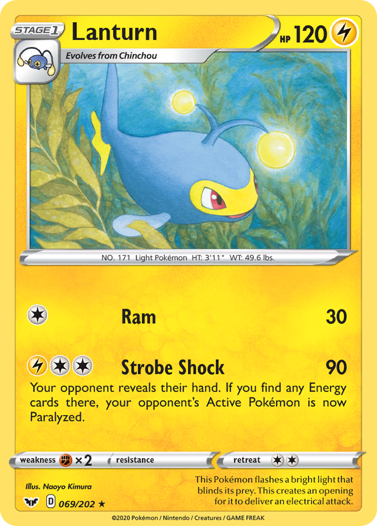 Lanturn (069/202) [Sword & Shield: Base Set] | Clutch Gaming
