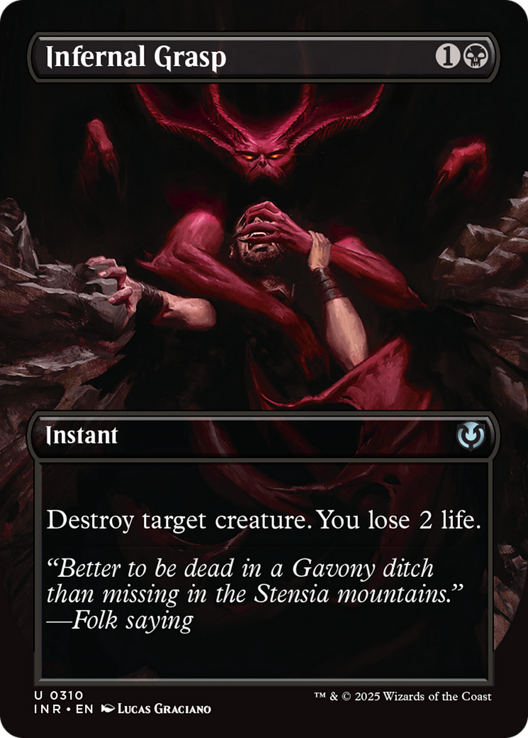 Infernal Grasp (Borderless) [Innistrad Remastered] | Clutch Gaming