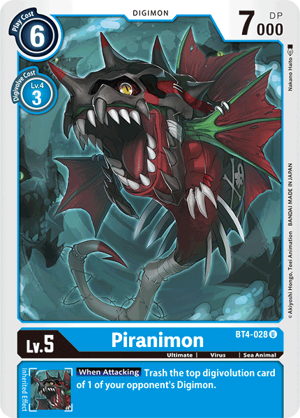 Piranimon [BT4-028] [Great Legend] | Clutch Gaming