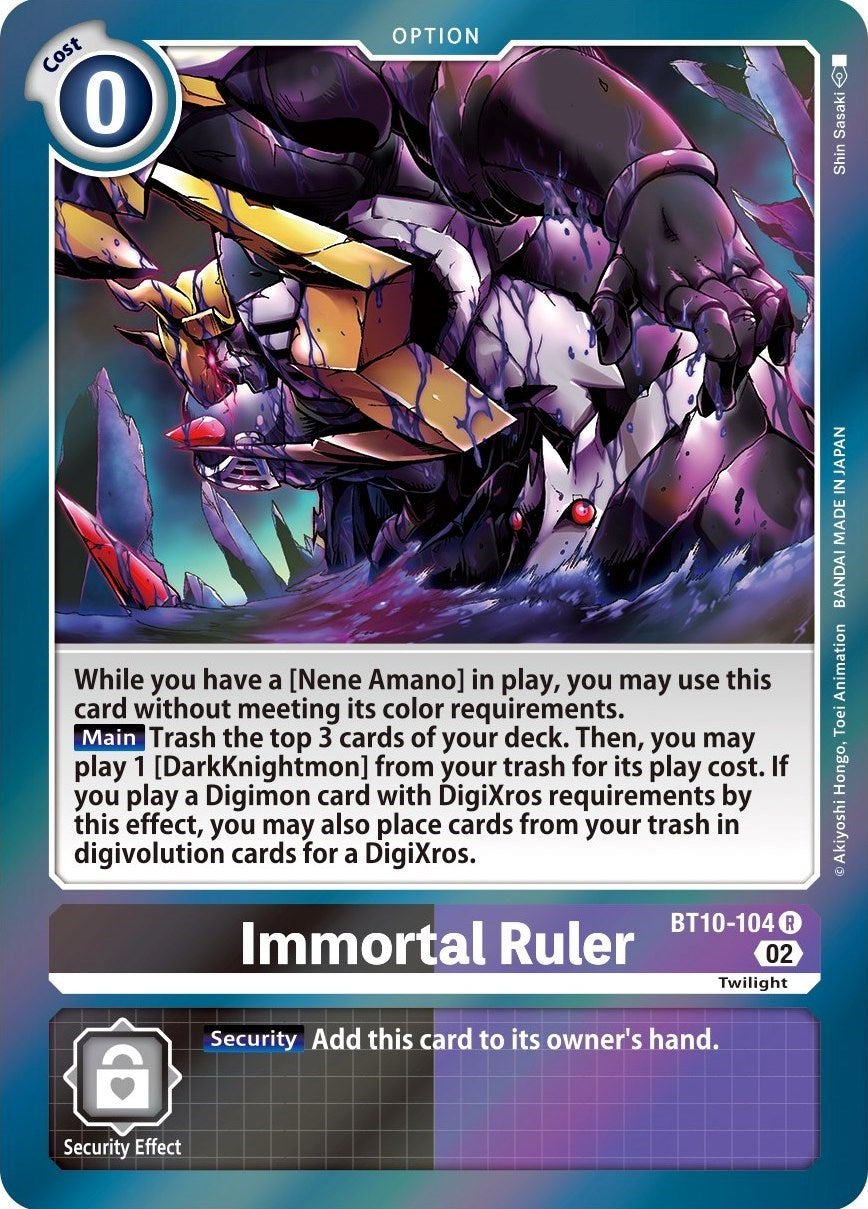 Immortal Ruler [BT10-104] [Xros Encounter] | Clutch Gaming