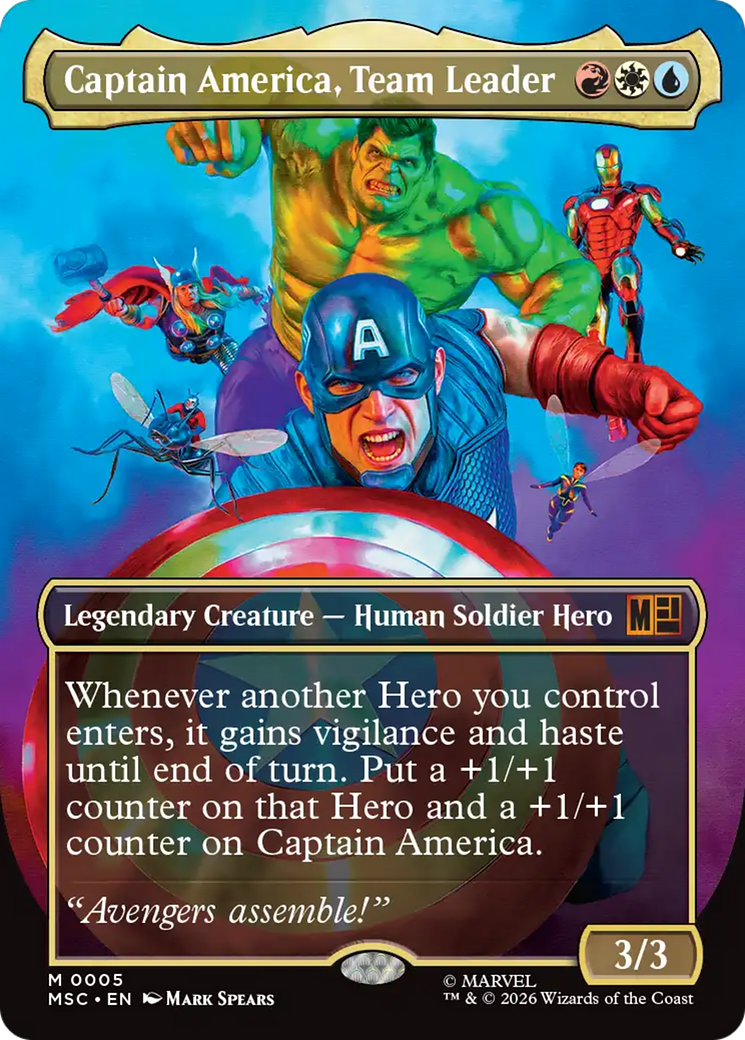 Captain America, Team Leader (Borderless) [Marvel Super Heroes Commander] | Clutch Gaming