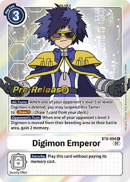 Digimon Emperor [BT8-094] [New Awakening Pre-Release Promos] | Clutch Gaming