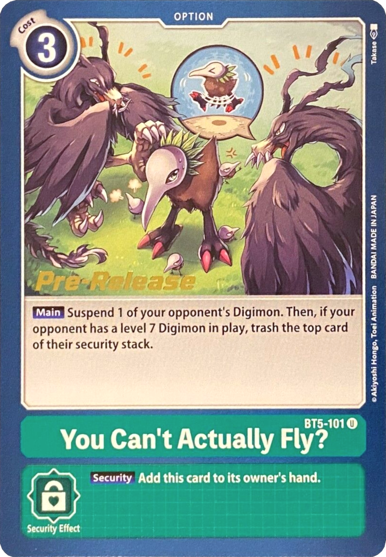 You Can't Actually Fly? [BT5-101] [Battle of Omni Pre-Release Promos] | Clutch Gaming