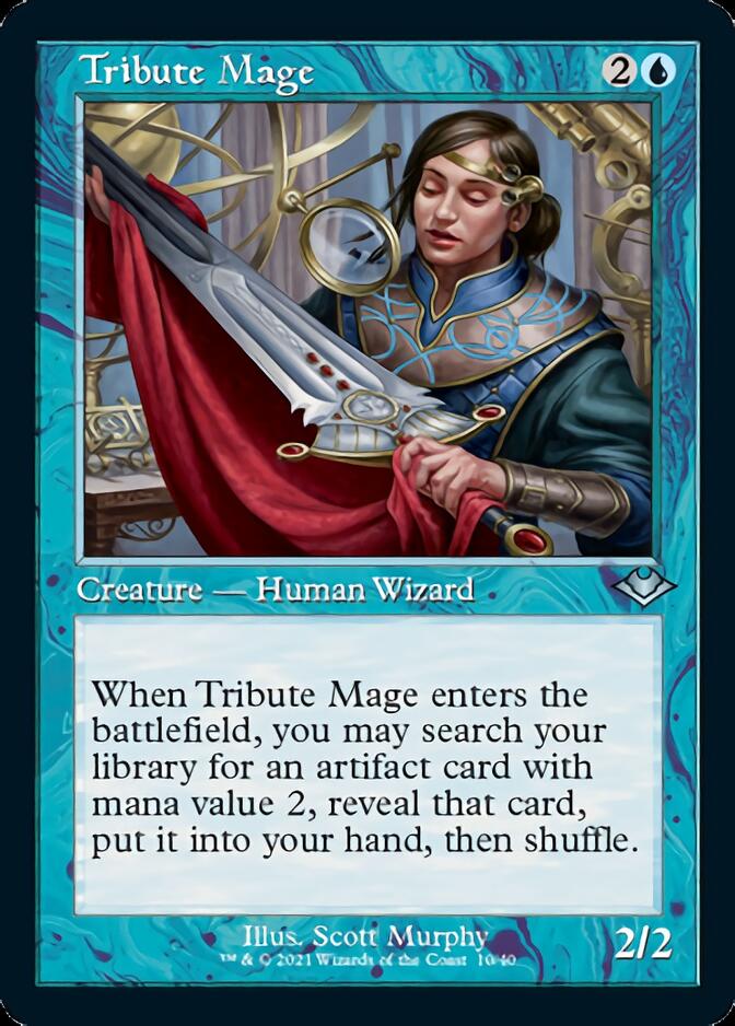 Tribute Mage (Retro Foil Etched) [Modern Horizons] | Clutch Gaming