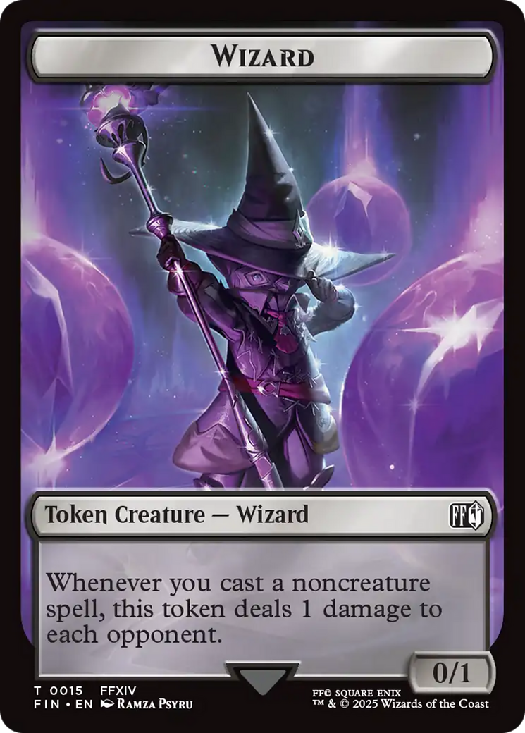 Hero (0005) // Wizard (0015) Double-Sided Token [FINAL FANTASY Tokens] | Clutch Gaming