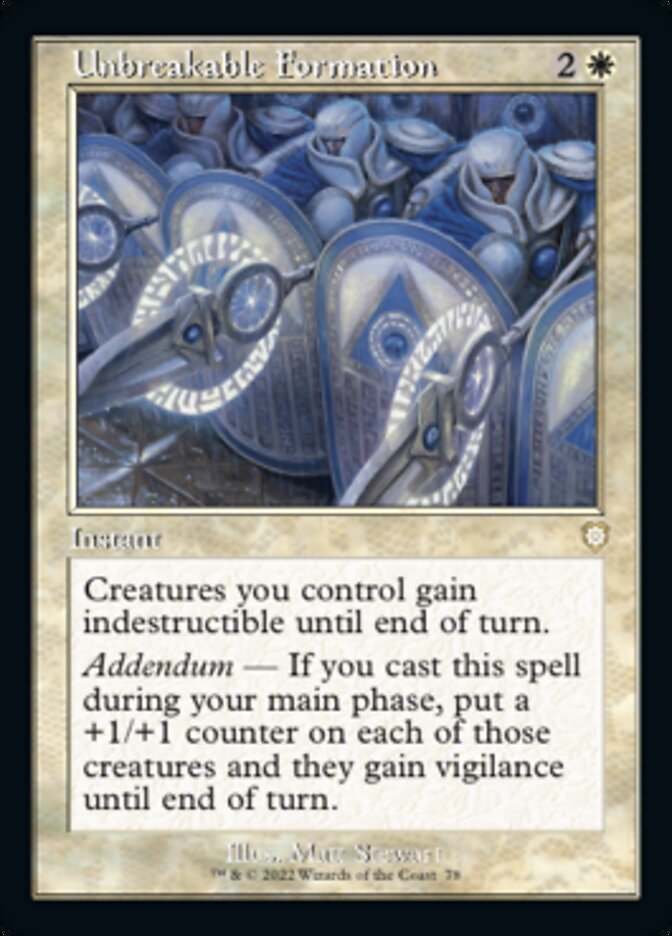 Unbreakable Formation (Retro) [The Brothers' War Commander] | Clutch Gaming
