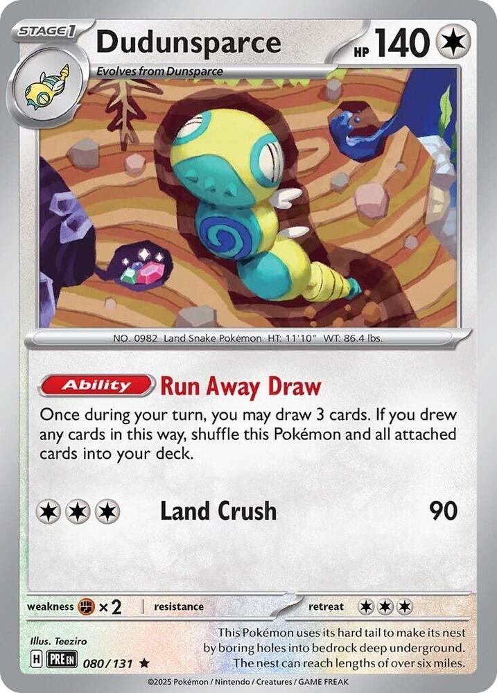 Dudunsparce (080/131) [Scarlet & Violet: Prismatic Evolutions] | Clutch Gaming