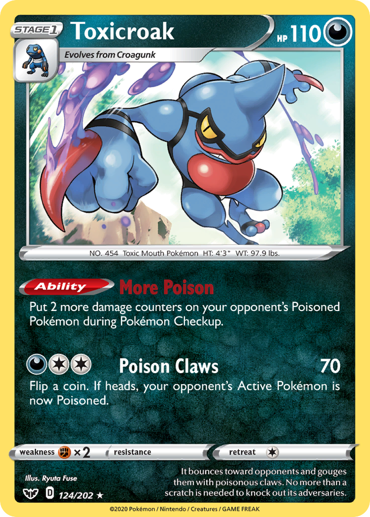 Toxicroak (124/202) [Sword & Shield: Base Set] | Clutch Gaming