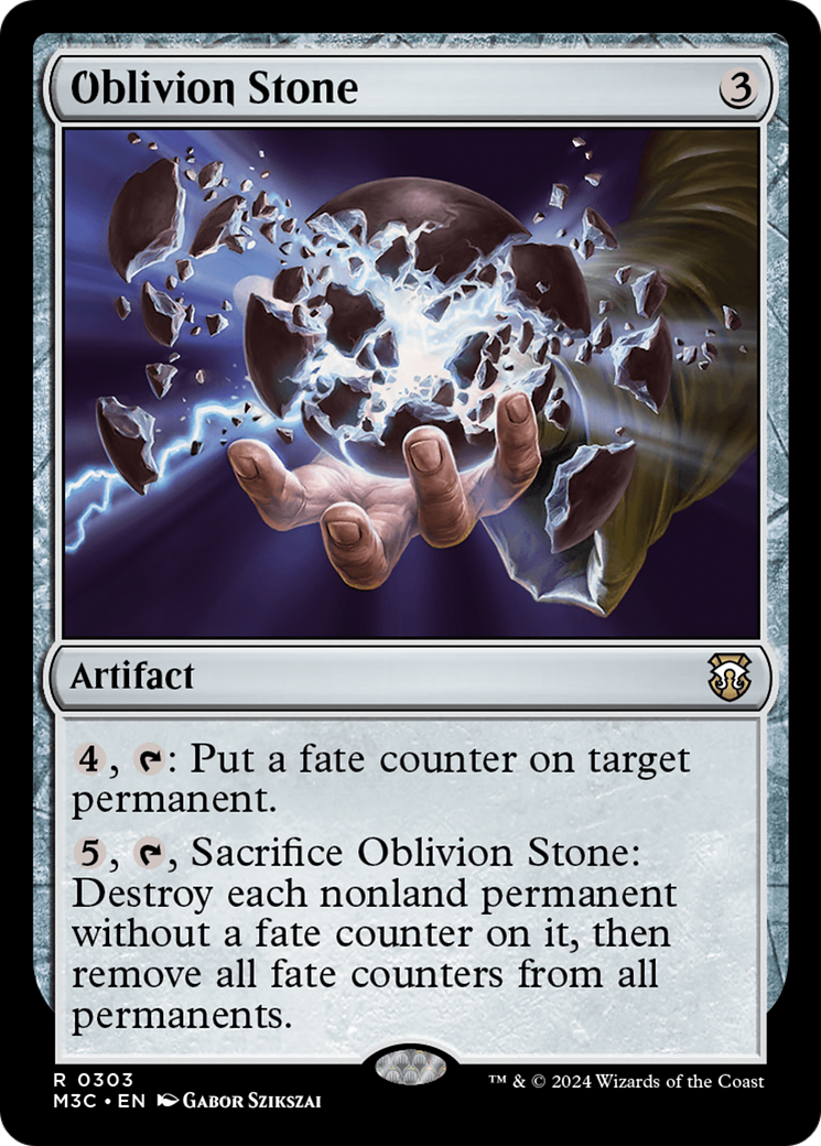 Oblivion Stone (Ripple Foil) [Modern Horizons 3 Commander] | Clutch Gaming