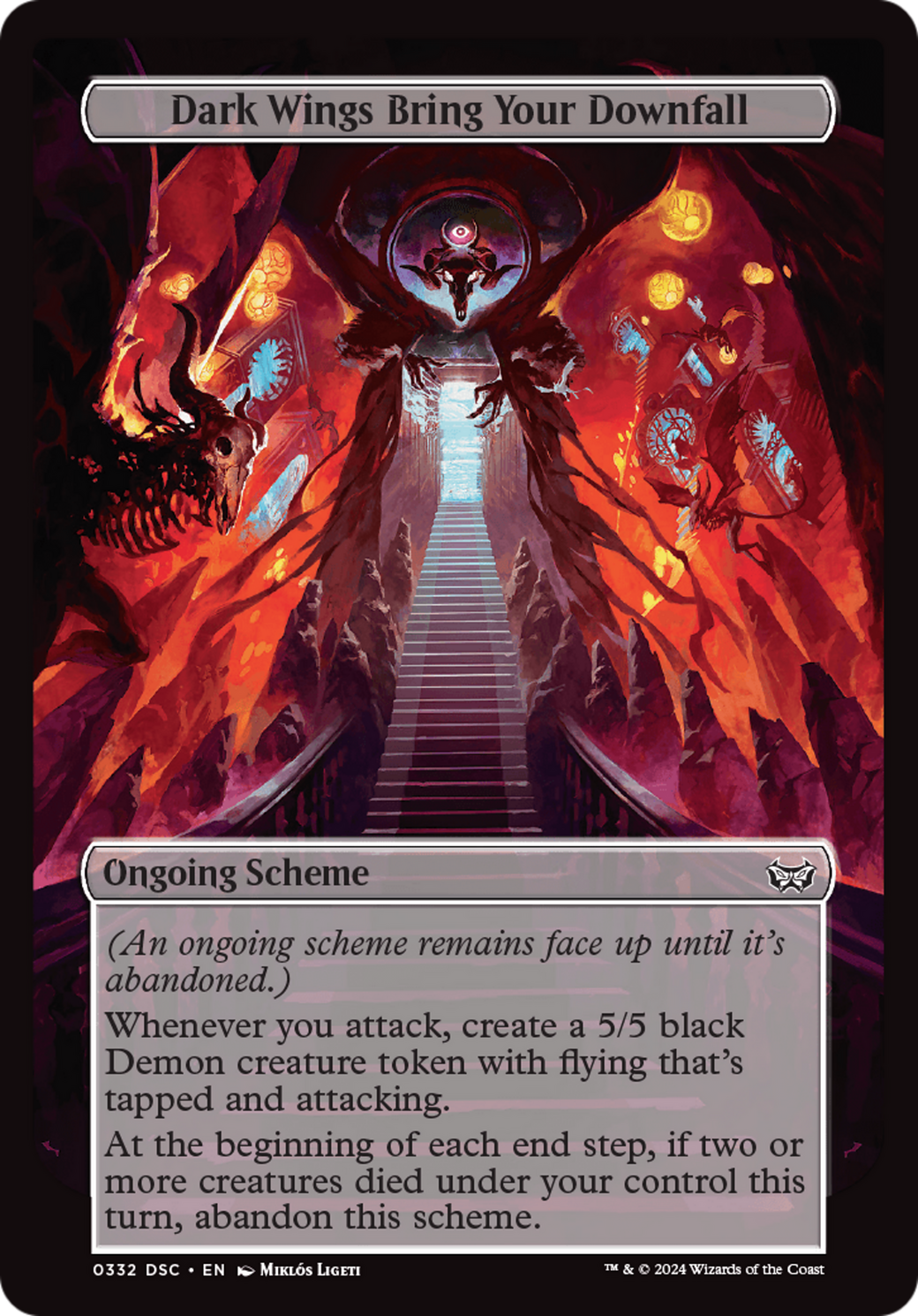 Dark Wings Bring Your Downfall (Full Art) [Duskmourn: House of Horror Commander] | Clutch Gaming