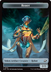 Robot // Emblem - Tezzeret, Cruel Captain Double-Sided Token [Edge of Eternities Tokens] | Clutch Gaming