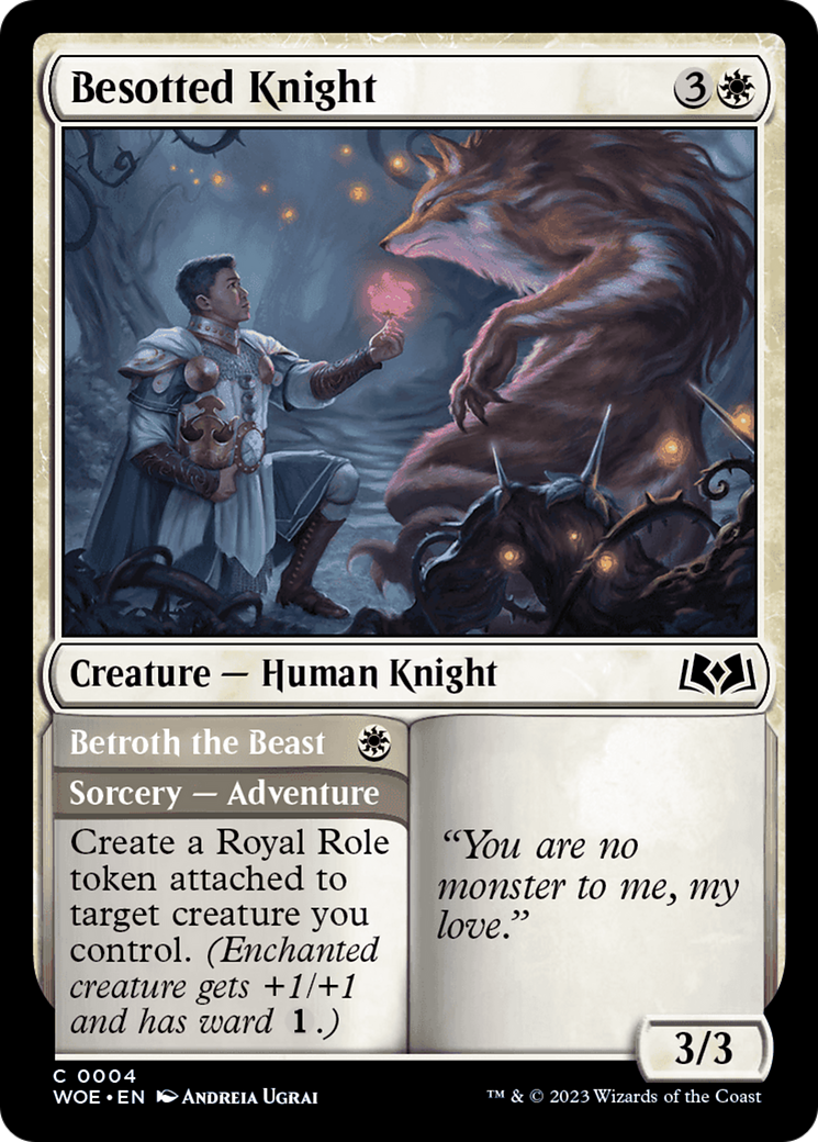 Besotted Knight // Betroth the Beast [Wilds of Eldraine] | Clutch Gaming