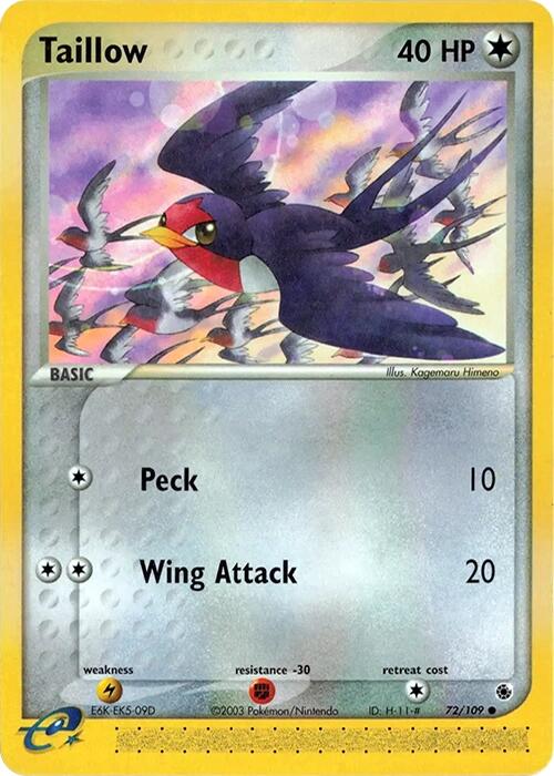 Taillow (72/109) [EX: Ruby & Sapphire] | Clutch Gaming