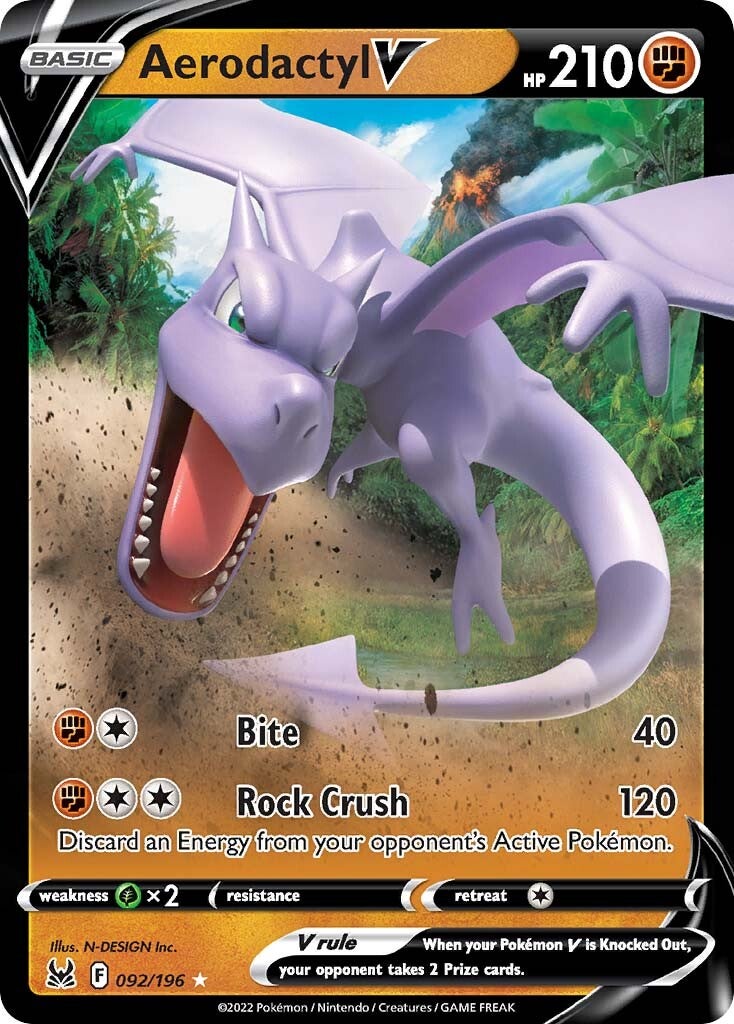 Aerodactyl V (092/196) [Sword & Shield: Lost Origin] | Clutch Gaming