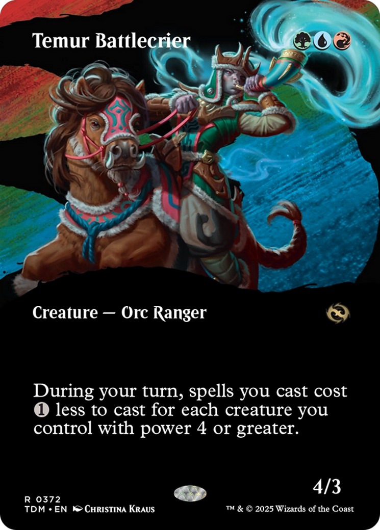 Temur Battlecrier (Borderless) [Tarkir: Dragonstorm] | Clutch Gaming