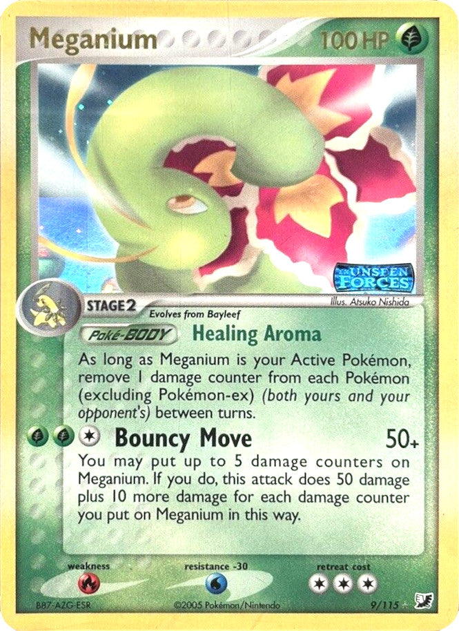 Meganium (9/115) (Stamped) [EX: Unseen Forces] | Clutch Gaming