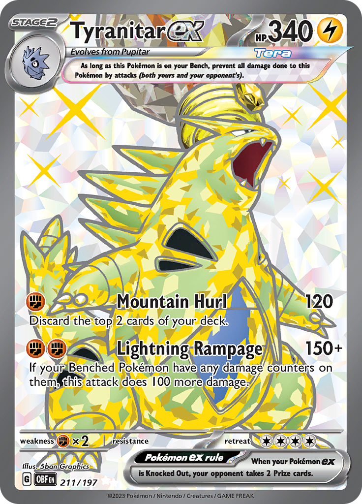 Tyranitar ex (211/197) [Scarlet & Violet: Obsidian Flames] | Clutch Gaming