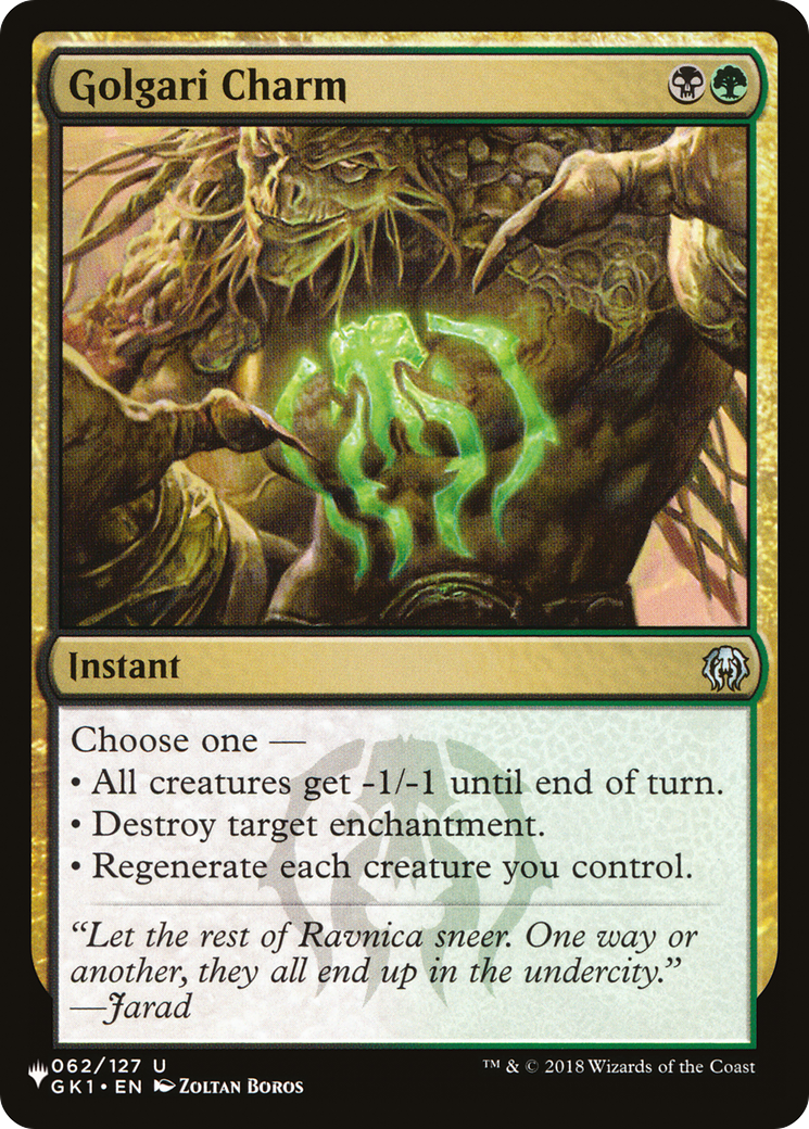 Golgari Charm [The List Reprints] | Clutch Gaming