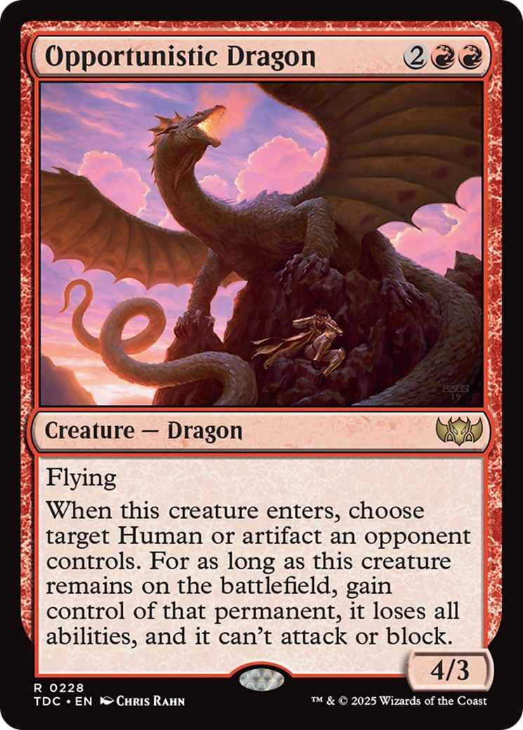 Opportunistic Dragon [Tarkir: Dragonstorm Commander] | Clutch Gaming