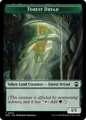 Boar (Ripple Foil) // Forest Dryad Double-Sided Token [Modern Horizons 3 Commander Tokens] | Clutch Gaming