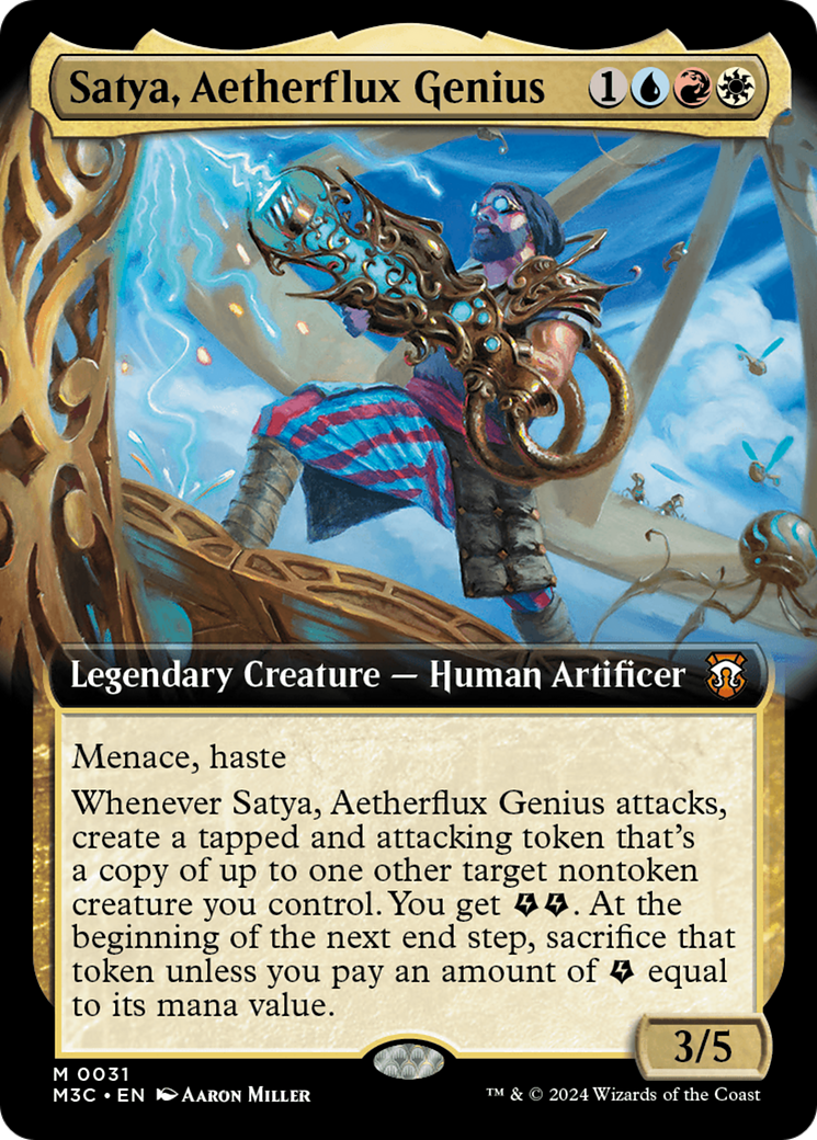 Satya, Aetherflux Genius (Extended Art) [Modern Horizons 3 Commander] | Clutch Gaming