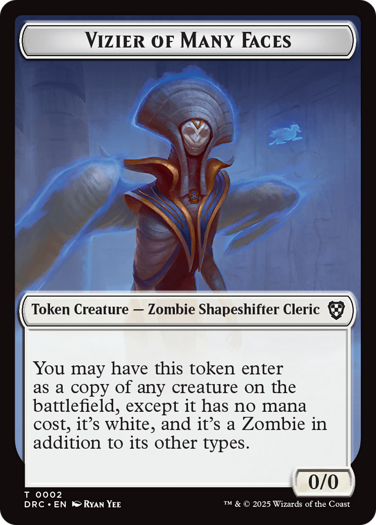 Angel of Sanctions // Vizier of Many Faces Double-Sided Token [Aetherdrift Commander] | Clutch Gaming