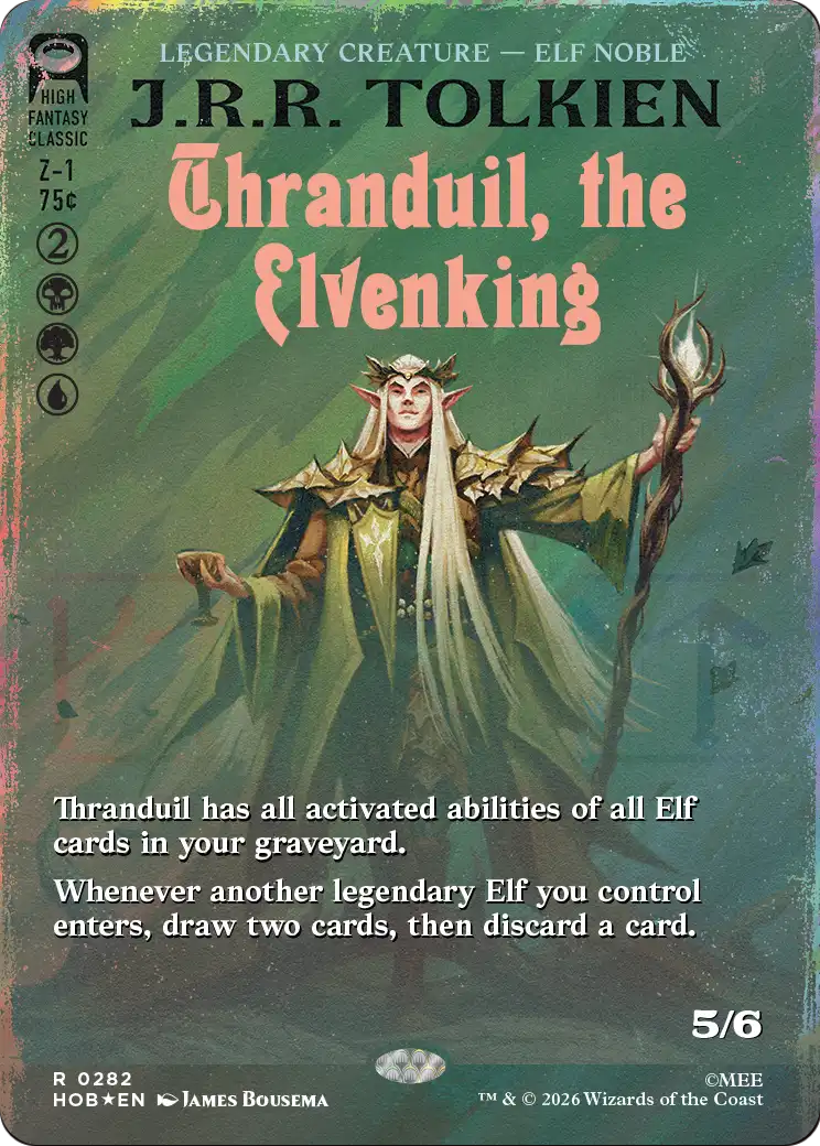Thranduil, the Elvenking (Borderless) (Surge Foil) [The Hobbit] | Clutch Gaming