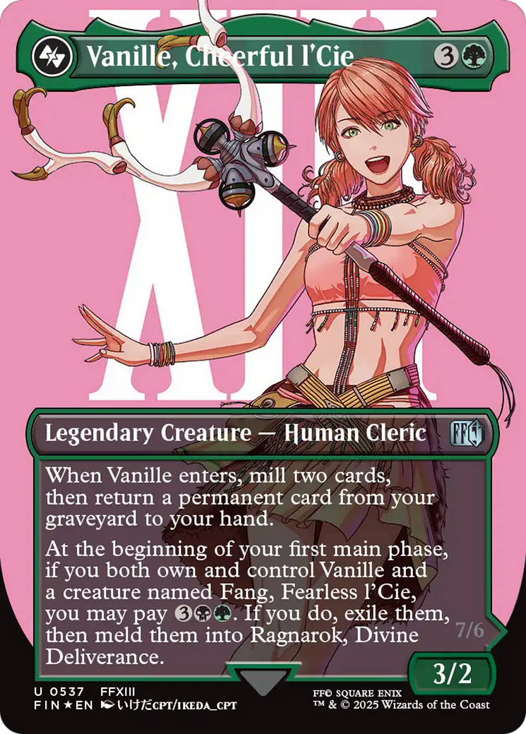 Vanille, Cheerful l'Cie // Ragnarok, Divine Deliverance (Borderless) (Surge Foil) [FINAL FANTASY] | Clutch Gaming