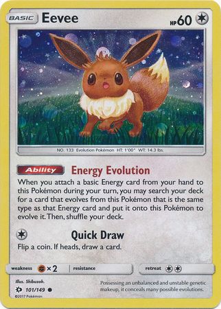 Eevee (101/149) (Cosmos Holo) [Sun & Moon: Base Set] | Clutch Gaming