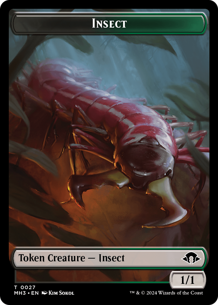 Zombie // Insect (0027) Double-Sided Token [Modern Horizons 3 Tokens] | Clutch Gaming