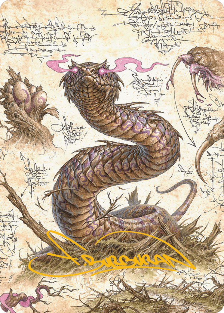 Rottenmouth Viper Art Card (Gold-Stamped Signature) [Bloomburrow Art Series] | Clutch Gaming