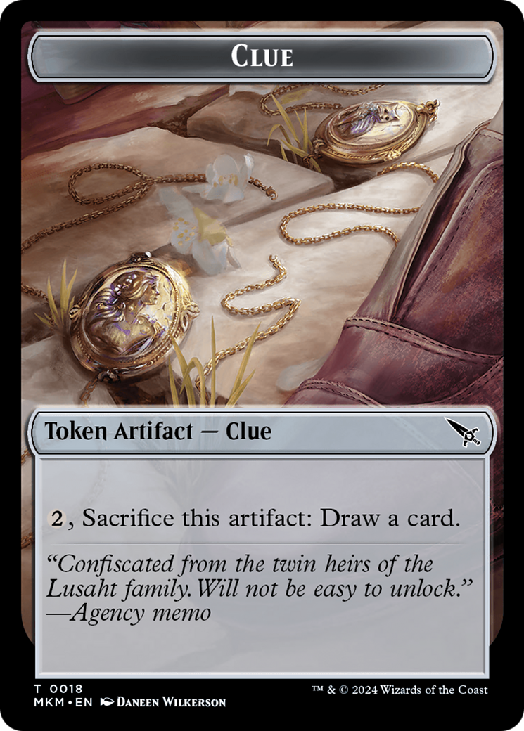 Thopter (0020) // Clue (0018) Double-Sided Token [Murders at Karlov Manor Tokens] | Clutch Gaming