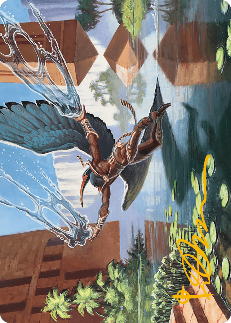 Nadu, Winged Wisdom Art Card (Gold-Stamped Signature) [Modern Horizons 3 Art Series] | Clutch Gaming