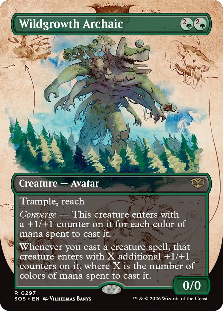 Wildgrowth Archaic (Borderless) [Secrets of Strixhaven] | Clutch Gaming