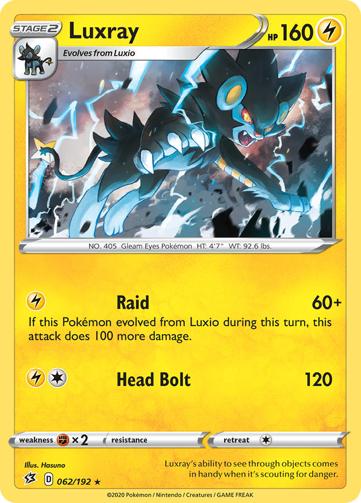 Luxray (062/192) (Theme Deck Exclusive) [Sword & Shield: Rebel Clash] | Clutch Gaming