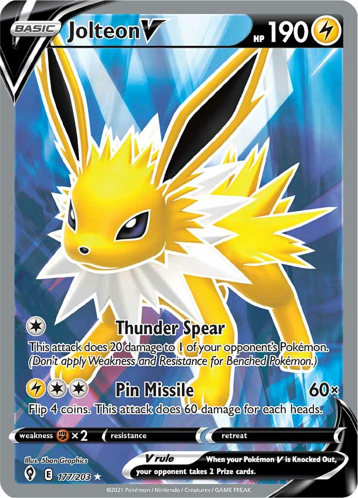 Jolteon V (177/203) [Sword & Shield: Evolving Skies] | Clutch Gaming