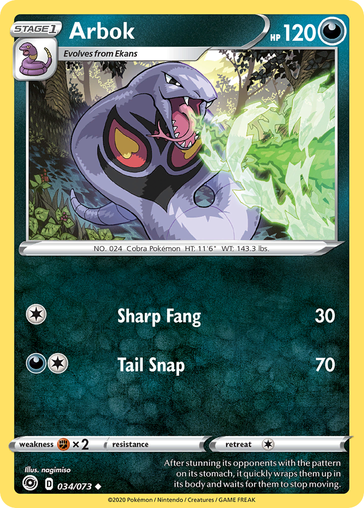 Arbok (034/073) [Sword & Shield: Champion's Path] | Clutch Gaming