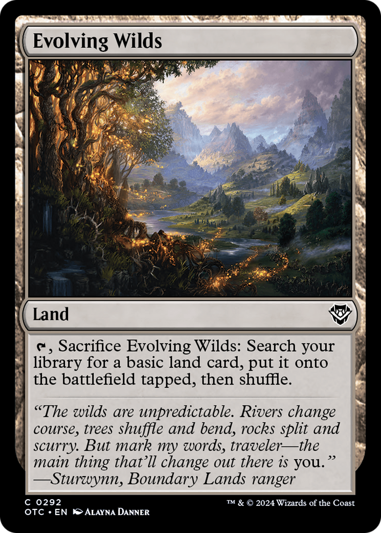 Evolving Wilds [Outlaws of Thunder Junction Commander] | Clutch Gaming
