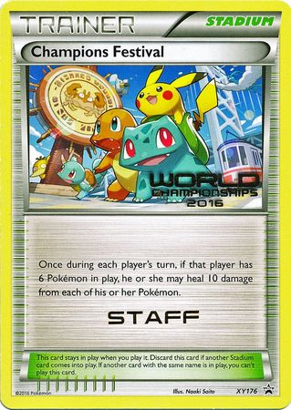 Champions Festival 2016 Staff (XY176) [XY: Black Star Promos] | Clutch Gaming