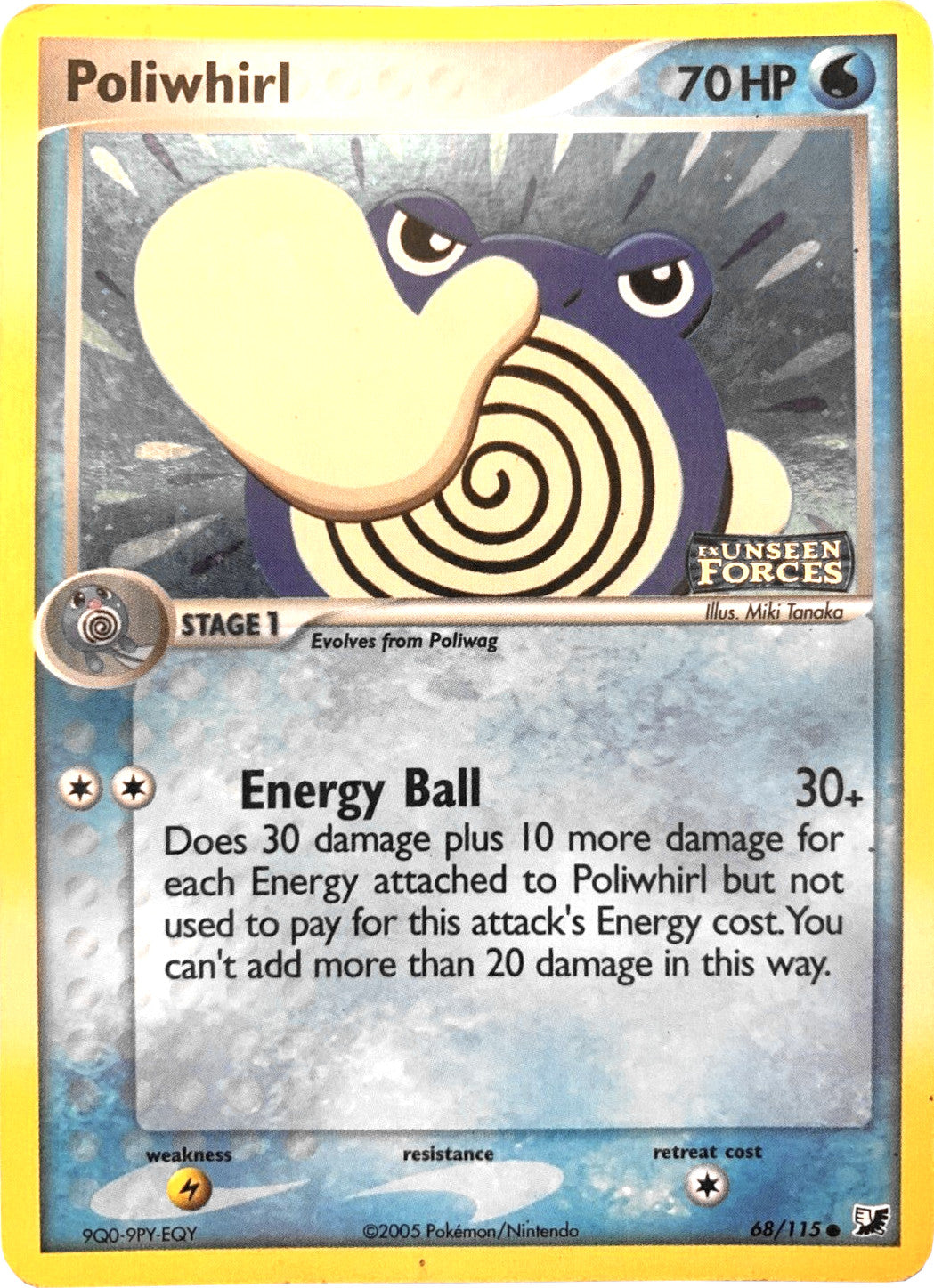 Poliwhirl (68/115) (Stamped) [EX: Unseen Forces] | Clutch Gaming