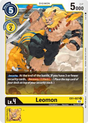 Leomon [EX1-027] (X Record Pre-Release Tournament) [X Record Pre-Release Promos] | Clutch Gaming