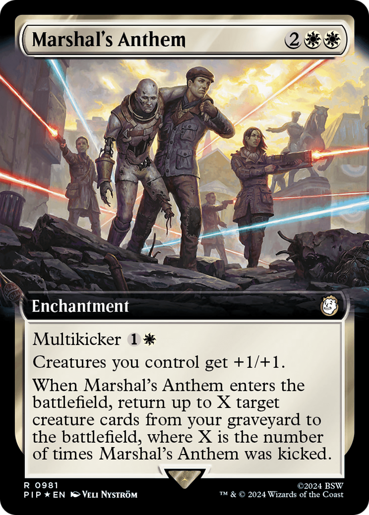 Marshal's Anthem (Extended Art) (Surge Foil) [Fallout] | Clutch Gaming