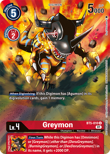 Greymon [BT5-010] (Premier Event) [Battle of Omni Promos] | Clutch Gaming