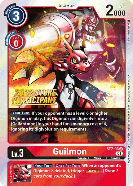 Guilmon [ST7-03] (2022 Store Participant) [Starter Deck: Gallantmon Promos] | Clutch Gaming